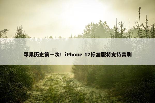 苹果历史第一次！iPhone 17标准版将支持高刷