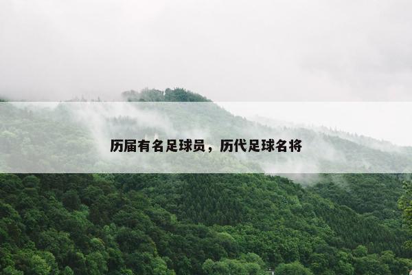 历届有名足球员，历代足球名将