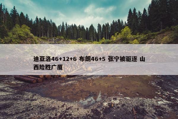 迪亚洛46+12+6 布朗46+5 张宁被驱逐 山西险胜广厦