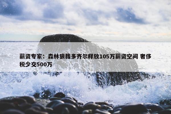 薪资专家：森林狼裁多齐尔释放105万薪资空间 奢侈税少交500万