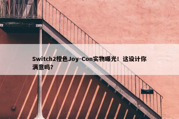 Switch2橙色Joy-Con实物曝光！这设计你满意吗？