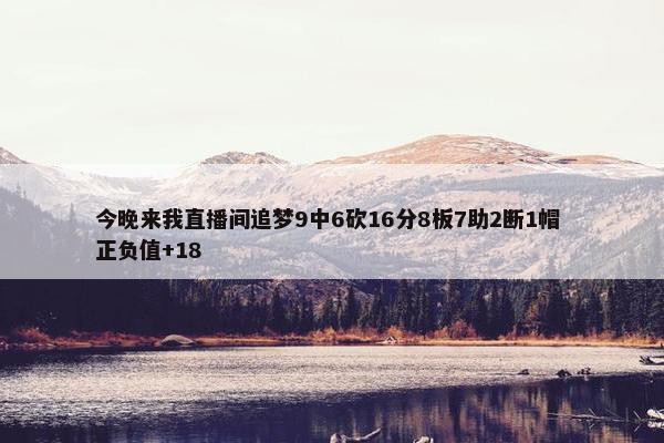 今晚来我直播间追梦9中6砍16分8板7助2断1帽 正负值+18