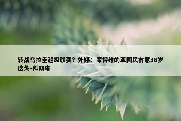 转战乌拉圭超级联赛？外媒：蒙得维的亚国民有意36岁迭戈-科斯塔