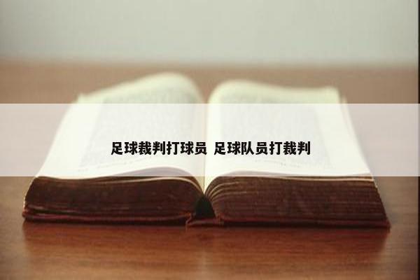 足球裁判打球员 足球队员打裁判