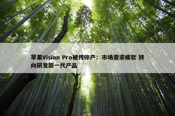 苹果Vision Pro被传停产：市场需求疲软 转向研发新一代产品