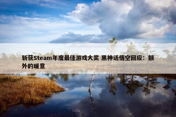 斩获Steam年度最佳游戏大奖 黑神话悟空回应：额外的暖意