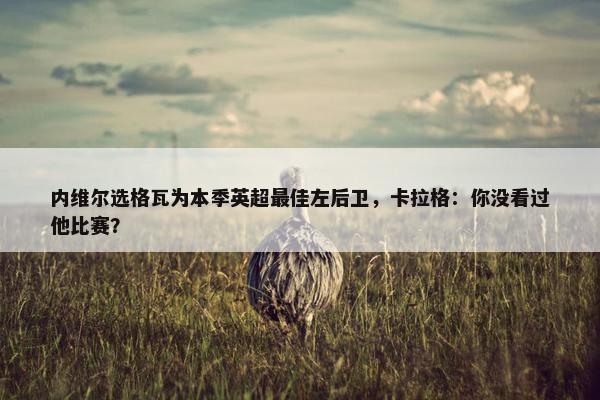 内维尔选格瓦为本季英超最佳左后卫，卡拉格：你没看过他比赛？