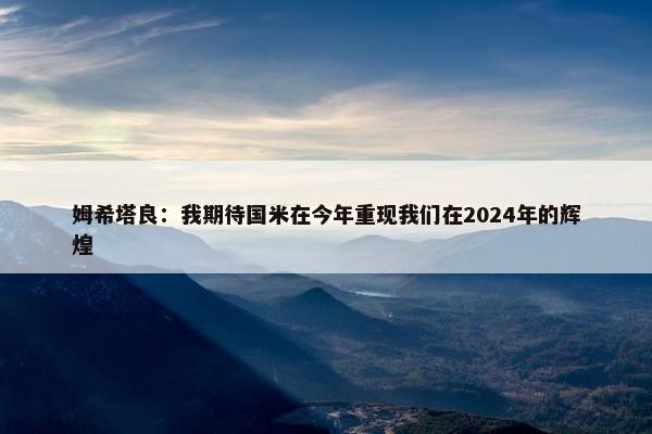 姆希塔良：我期待国米在今年重现我们在2024年的辉煌