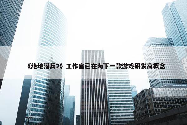 《绝地潜兵2》工作室已在为下一款游戏研发高概念