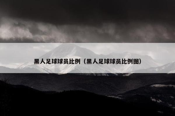 黑人足球球员比例（黑人足球球员比例图）