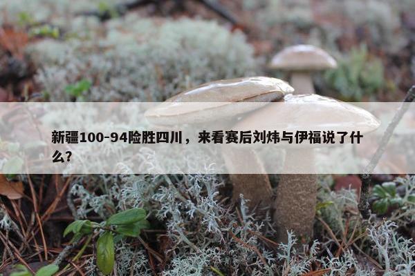 新疆100-94险胜四川，来看赛后刘炜与伊福说了什么？