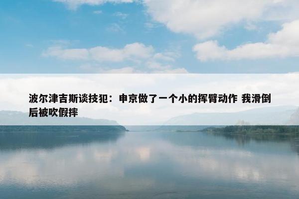 波尔津吉斯谈技犯：申京做了一个小的挥臂动作 我滑倒后被吹假摔