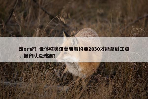 走or留？世体称奥尔莫若解约要2030才能拿到工资，但留队没球踢？