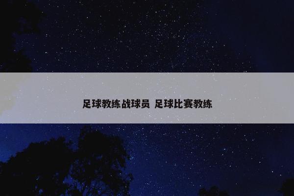 足球教练战球员 足球比赛教练