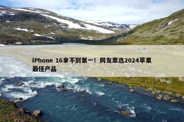 iPhone 16拿不到第一！网友票选2024苹果最佳产品