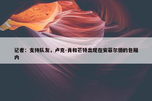 记者：支持队友，卢克-肖和芒特出现在安菲尔德的包厢内