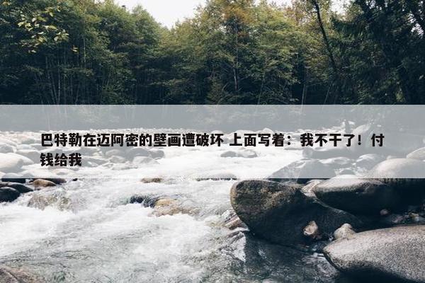 巴特勒在迈阿密的壁画遭破坏 上面写着：我不干了！付钱给我