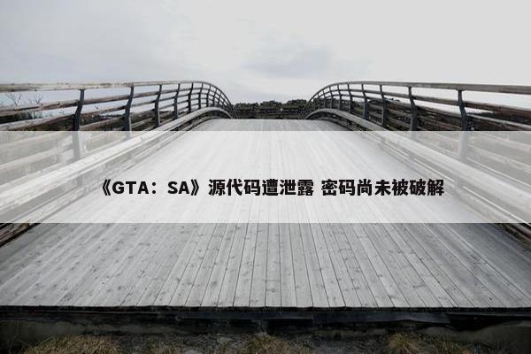 《GTA：SA》源代码遭泄露 密码尚未被破解