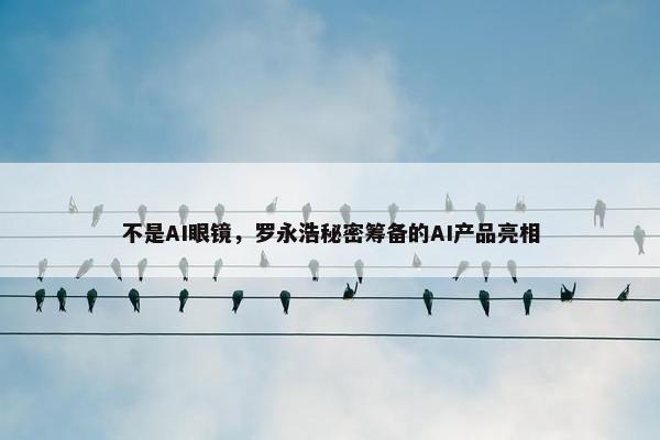 不是AI眼镜，罗永浩秘密筹备的AI产品亮相