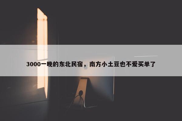 3000一晚的东北民宿，南方小土豆也不爱买单了